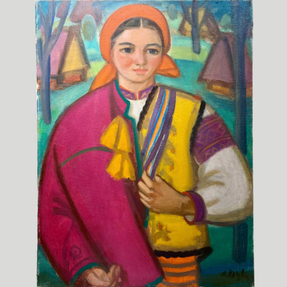 ​Коцка А.А, "Девушка в национальном костюме", 1970-е гг.