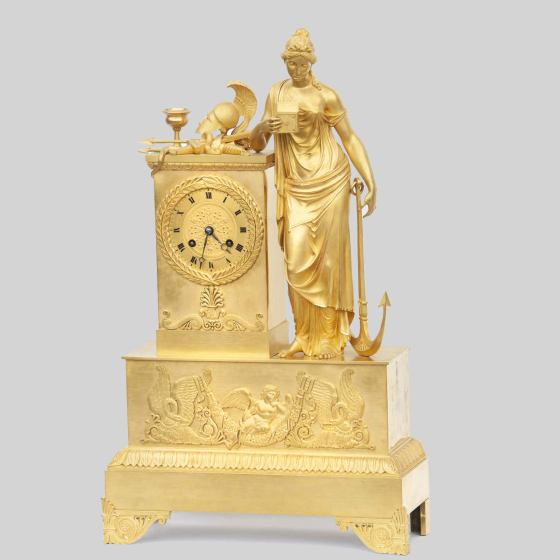 Каминные часы «Гигея» в стиле ампир, Франция, XIX век