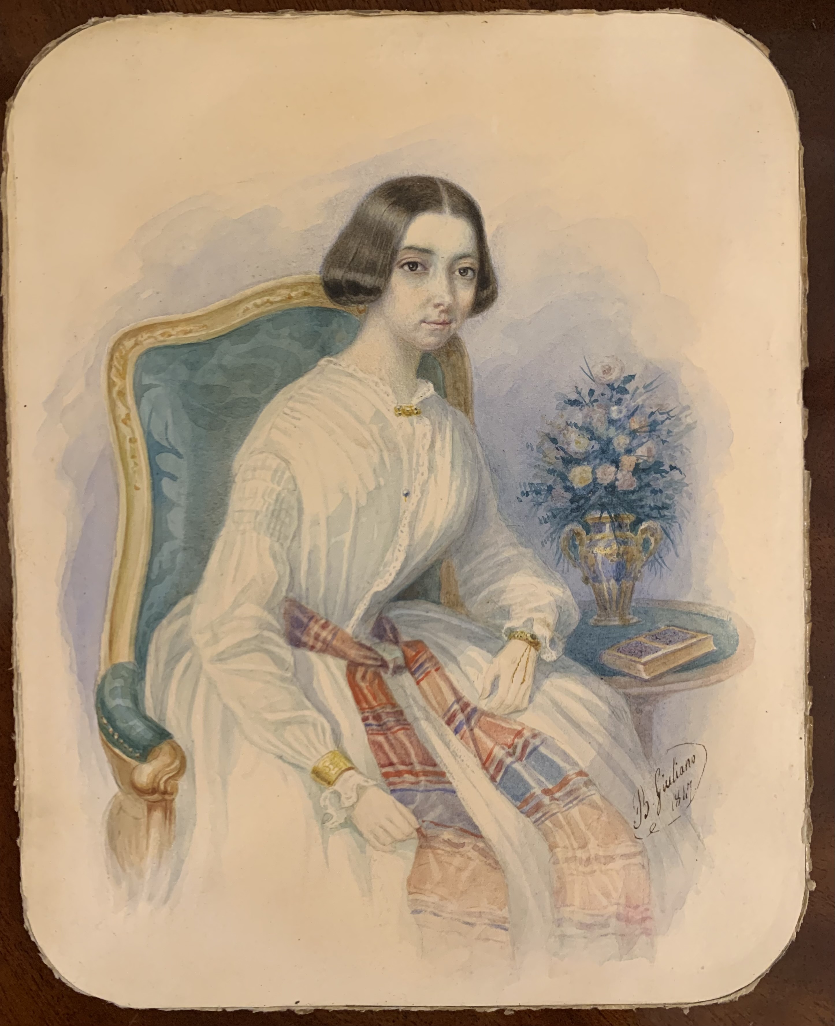 Джулиано Б., Женский портрет, 1847 г.