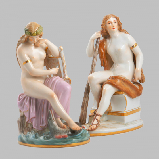 "Лорелей и Омфала", Германия, мануфактура "Мейсен", 1880 г., Л. Шванталер