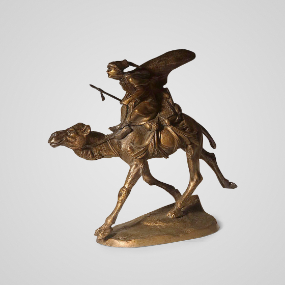 Скульптурная композиция "Бедуин на верблюде", Франция, 1900-е гг., Фаур В.Д.