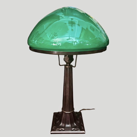 ​Настольная лампа с зеленым плафоном, СССР, 1930-е гг.
