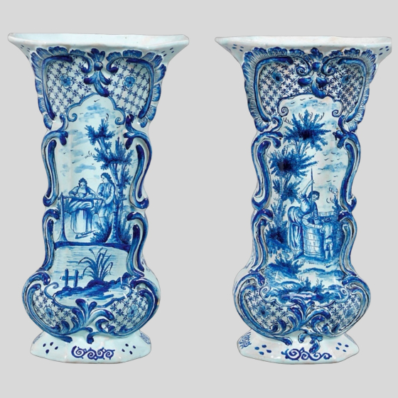 Парные вазы, Голландия, XIX век
