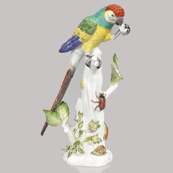 Скульптура "Попугай", Германия, мануфактура "Мейсен", ХХ век, Кендлер И.И.