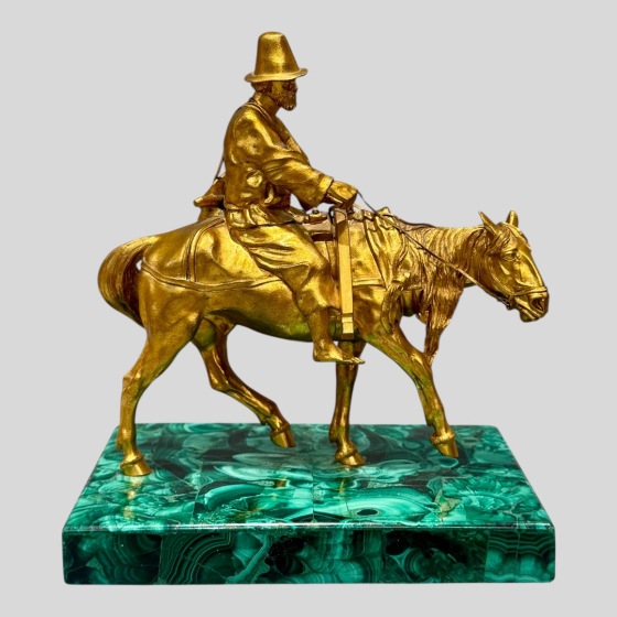 Скульптура "Русский крестьянин верхом на лошади", Россия, 1890-е гг., Грачев В.Я. Скульптура "Русский крестьянин верхом на лошади", Россия, 1890-е гг., Грачев В.Я.
