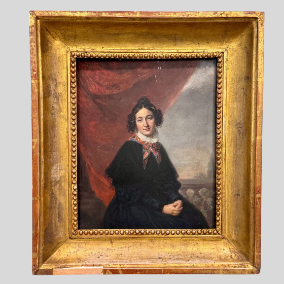 Портрет девушки в черном, 1830-1840-е гг. Портрет девушки в черном, 1830-1840-е гг.