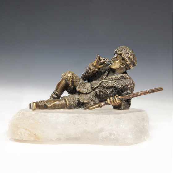 Скульптура "Охотник на привале", Россия, XIX век