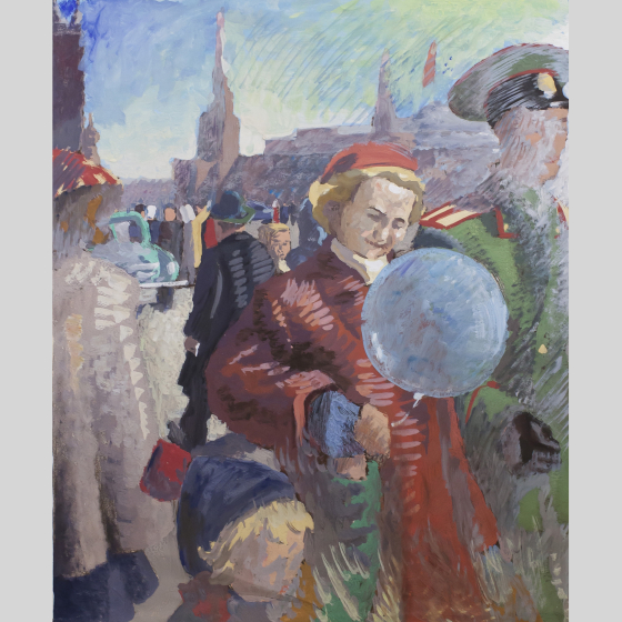 Васильев О.В., Триптих «Майский день на Красной площади», 1960-1970-е гг.