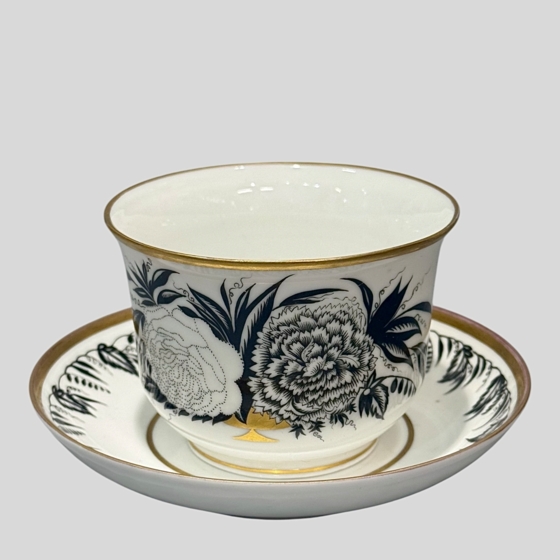 ​Чайная пара "Роза и гвоздика", Россия, ГФЗ, 1920 г.