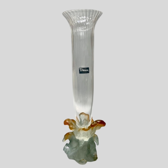 Хрустальная ваза с лошадьми, Франция, фирма "Daum", XX  век