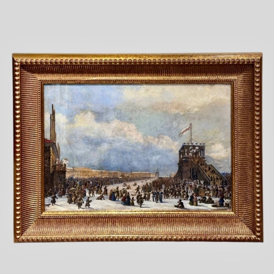 Литография «Горы на Царицыном лугу», Россия, Издание «ОПХ», 1821-1826 гг.