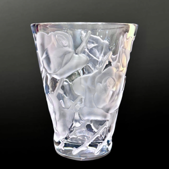 Ваза «Розы», Франция, фирма «Lalique», XX век, М. Лалик