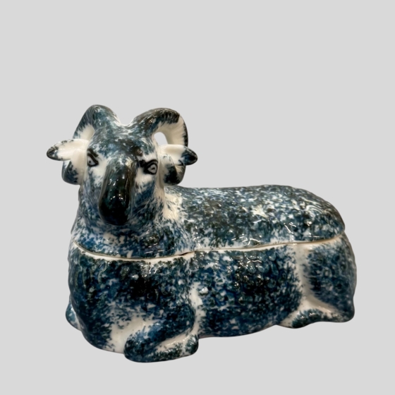 ​Масленка "Барашек", Россия, фабрика "М.С. Кузнецова", XX век