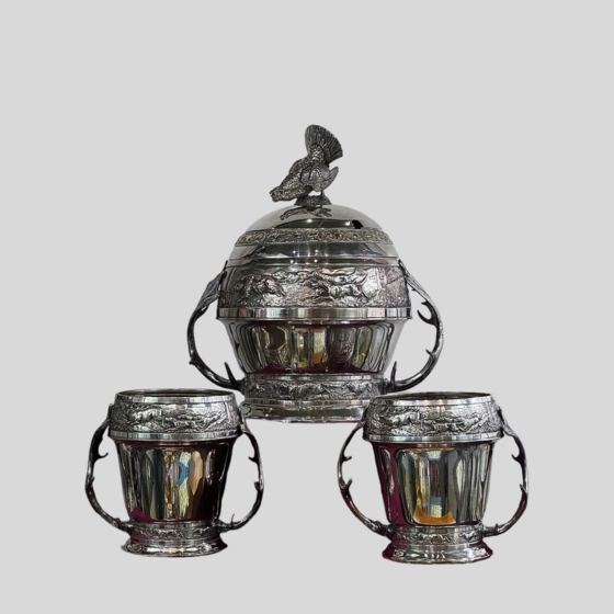 ​Набор для крюшона с сюжетамии охоты, Германия, мануфактура "WMF", XX век