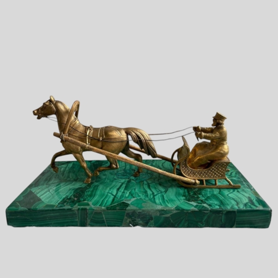 Скульптурная композиция «Ямщик в санях», Россия, XIX век