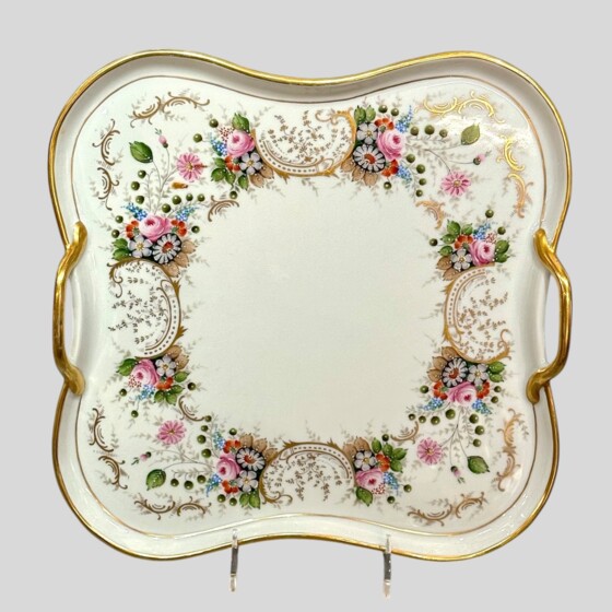 Расписной поднос, СССР, фабрика "М.С. Кузнецова", 1937 год