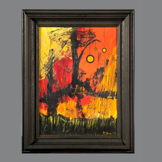 ​Вечтомов Н.Е., "Пейзаж с забором", 1967 г.