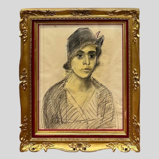 Фальк Р. Р., "Девушка в черной шляпе", 1930-е гг. 