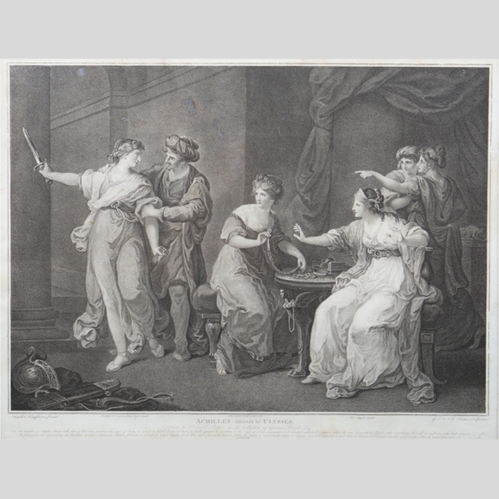 ​Гравюра "Ахилл среди дочерей Ликомеда", Великобритания, 1786 г.