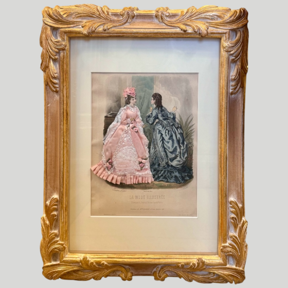 ​Гравюра из журнала мод «Иллюстрированная мода», Франция, 1872 г.