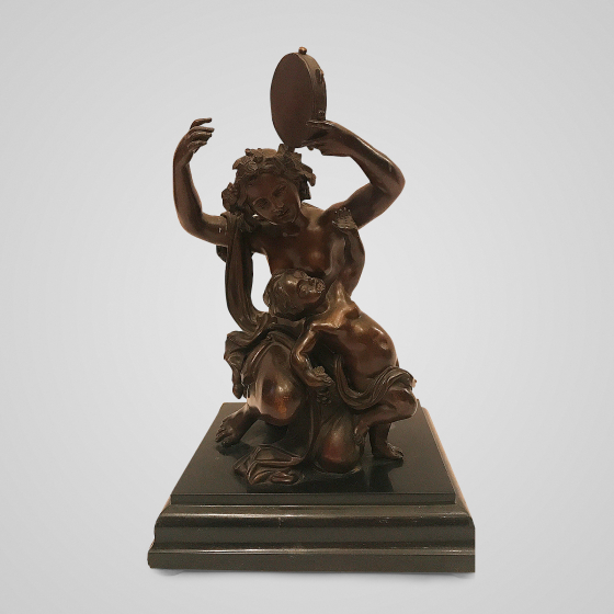 Скульптурная композиция "Вакханка играющая на тамбурине", Франция, XIX век