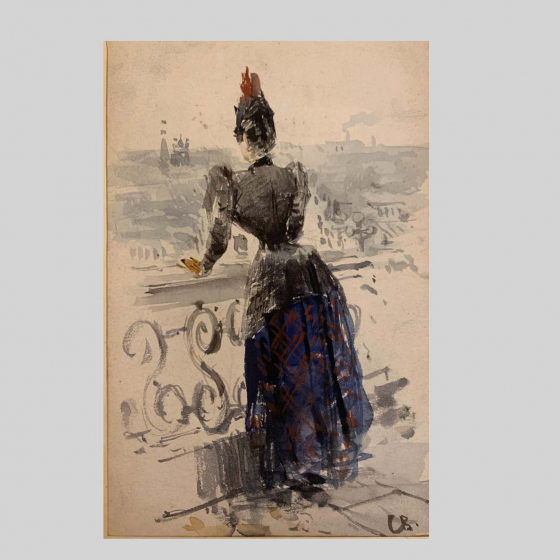 Виноградов С.А., "Женщина на балконе", 1910-е гг.