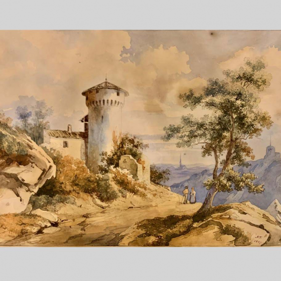"Свидание у башни в горах",  XIX век