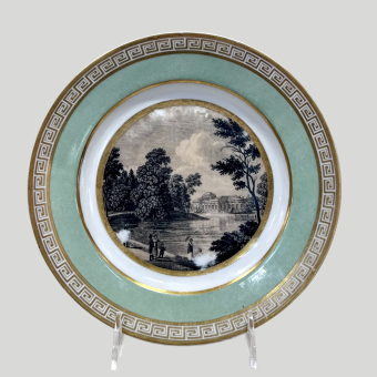 Тарелка с видом Таврического дворца, Россия, ИФЗ, XIX век.