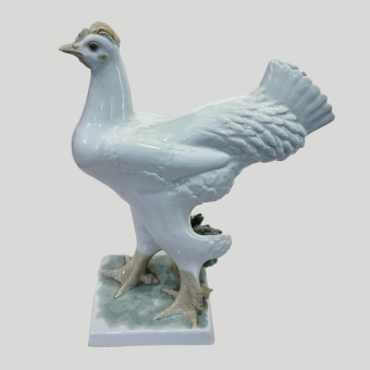 Скульптура «Курица», СССР, Дулёвский фарфоровый завод, 1950-е гг., Сотников А. Г.