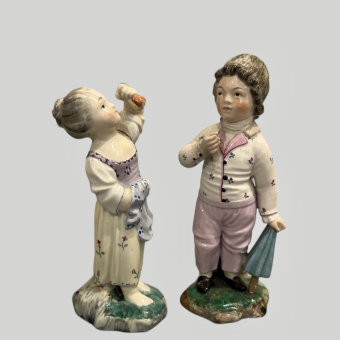 Парные фигурки "Дети", Германия, завод "Damm", XIX век