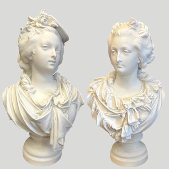 Бюсты "Французские придворные дамы", Франция, фабрика "Анри Ардан", XIX век, Каррье-Беллез А.-Э.