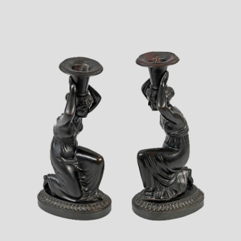 Парные подсвечники, Германия, 1820-1830-е гг.