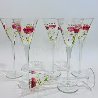 Бокалы с цветочным рисунком, Германия, нач. XX века