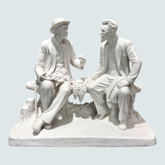 Скульптура «Калинин М.И. у Мичурина И.В.», СССР, 1952 г., Слободинская Н.К.