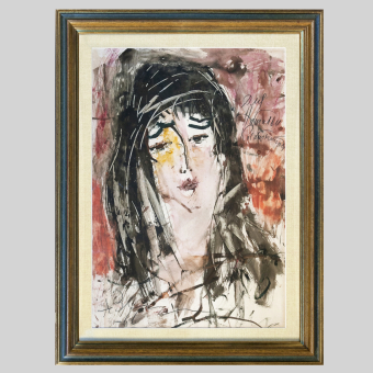 Зверев А.Т., портрет балерины Натальи Касаткиной, 1966 г.