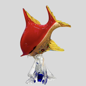 Скульптура рыбы на подставке в виде волны, Италия, XX век