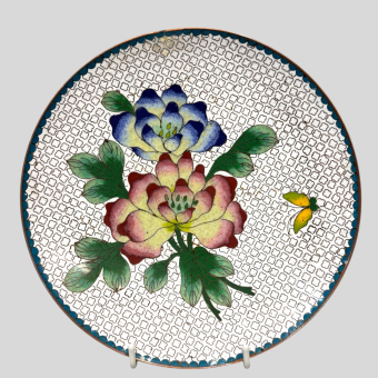 Тарелка с парой цветов, Китай, XX век