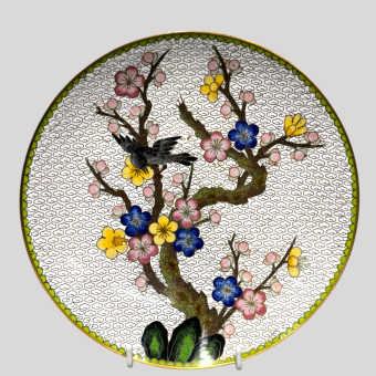 ​Тарелка с изображением птицы на дереве, Китай, XX век