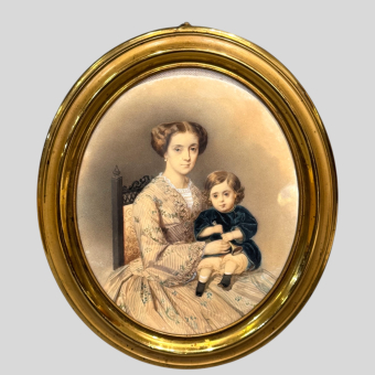 Портрет женщины с ребенком, XIX век