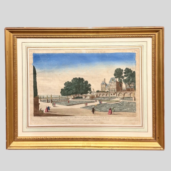 Гравюра «Вид на Загородный Дворец Императрицы России», Франция, 1760-1780 г.