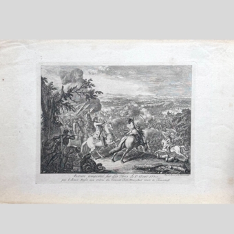 Гравюра "Победа над турками в битве при Кагуле", Германия, 1770 г.