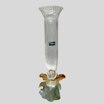 Хрустальная ваза с лошадьми, Франция, фирма "Daum", XX  век