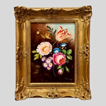 ​Фарфоровый пласт «Букет цветов», Германия, мануфактура 