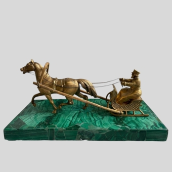 Скульптурная композиция «Ямщик в санях», Россия, XIX век