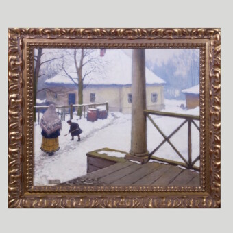 Гермашев М.М., «Зимой во дворе», 1900-1910-е гг.