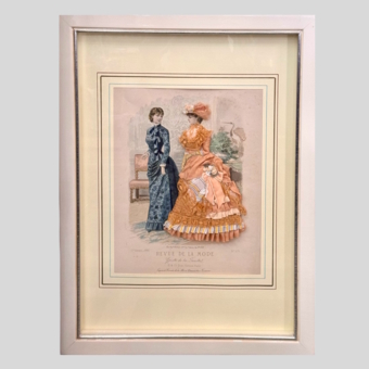 ​Гравюра из журнала мод «Обзор мод», Франция, 1882 г.