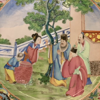 Тарелка "Розовое Семейство", Китай, XVIII-XIX век