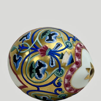 Яйцо пасхальное со стилизованными орнаментами, ИФЗ, 1890-е гг.