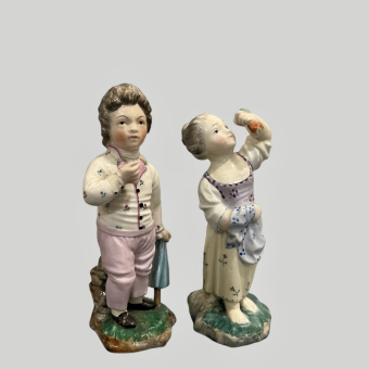 Парные фигурки "Дети", Германия, завод "Damm", XIX век