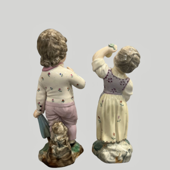 Парные фигурки "Дети", Германия, завод "Damm", XIX век